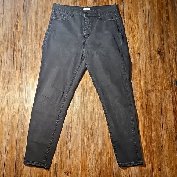 Womens Code Bleu Black Denim High Waist Skinny Jeans Sz 14 - Picture 1 of 7